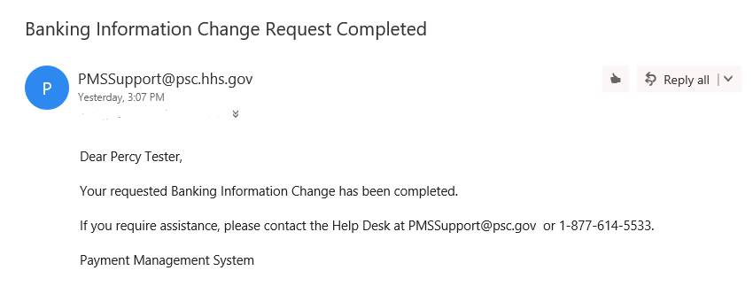 Update Banking Hhs Psc Fmp Payment Management System