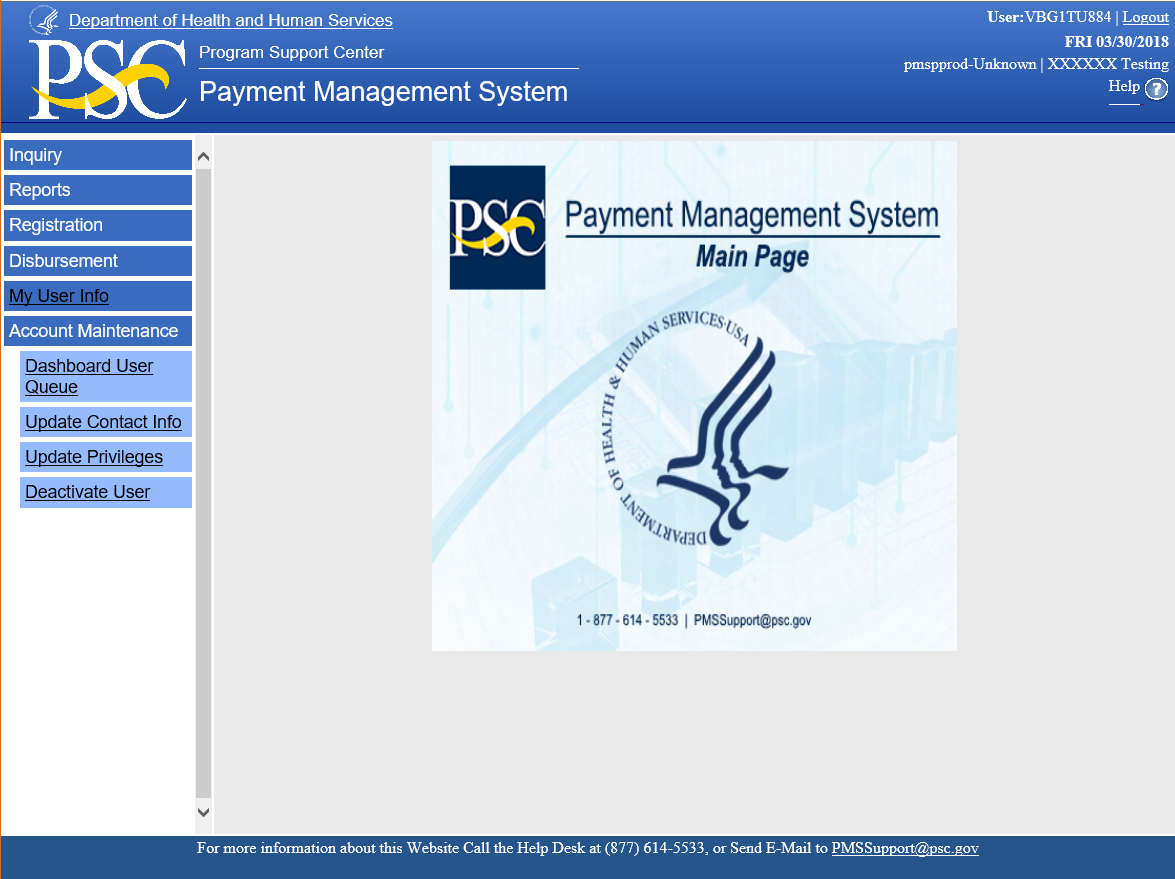 Update Contacts Hhs Psc Fmp Payment Management System